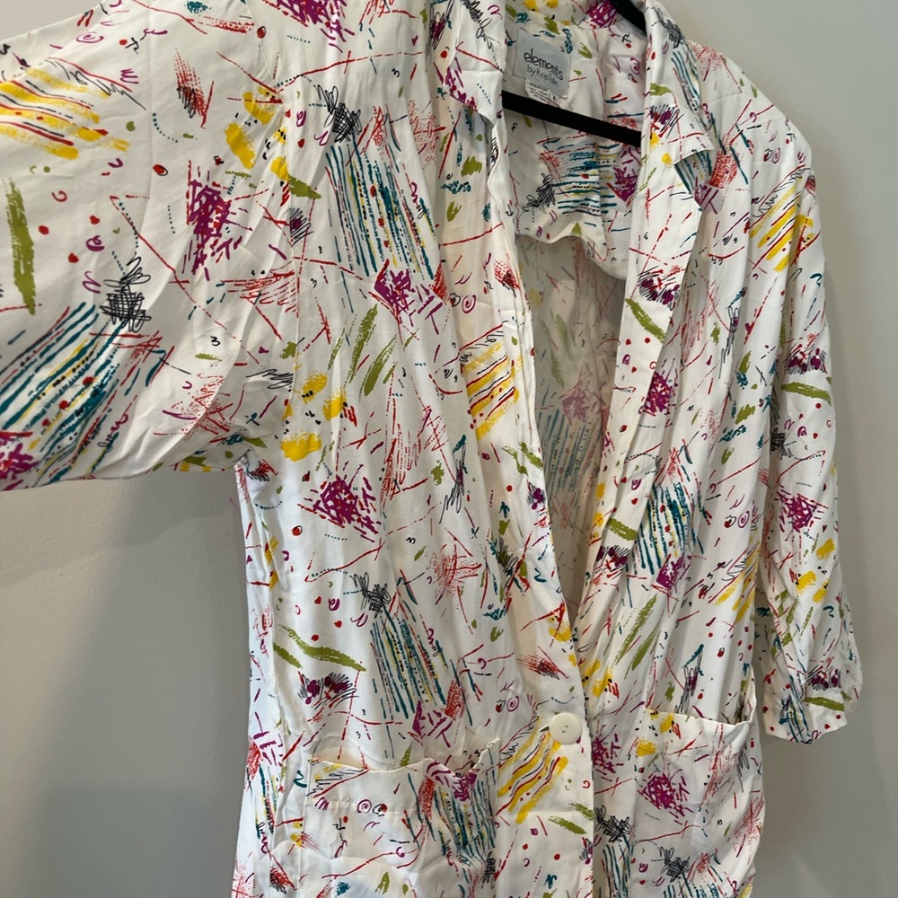 Vintage Elements Geometric Lightweight Blazer - image 3